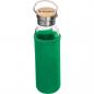 Preview: Trinkflasche aus Glas mit Namensgravur - mit Neoprenüberzug - 600ml - grün