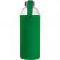 Preview: Trinkflasche aus Glas mit Neoprensleeve / 1000ml / Neoprenfarbe: grün