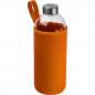 Preview: Trinkflasche aus Glas mit Neoprensleeve / 1000ml / Neoprenfarbe: orange