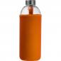 Preview: Trinkflasche aus Glas mit Neoprensleeve / 1000ml / Neoprenfarbe: orange