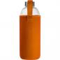 Mobile Preview: Trinkflasche aus Glas mit Neoprensleeve / 1000ml / Neoprenfarbe: orange
