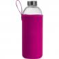 Preview: Trinkflasche aus Glas mit Neoprensleeve / 1000ml / Neoprenfarbe: pink