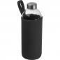 Preview: Trinkflasche aus Glas mit Neoprensleeve / 1000ml / Neoprenfarbe: schwarz