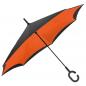 Preview: Umgekehrter Regenschirm / mit Griff zum Einhängen am Handgelenk / Farbe: orange