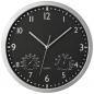 Preview: Wanduhr mit Hygro - und Thermometer / Farbe: schwarz