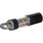Preview: Wiederaufladbare COB-Taschenlampe mit Gravur / aus Metall / silber-schwarz
