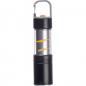 Preview: Wiederaufladbare COB-Taschenlampe mit Gravur / aus Metall / silber-schwarz