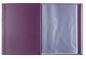 Preview: Zeugnismappe mit Namensgravur und Widmung - mit 12 Hüllen - Farbe: metallic lila