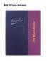 Preview: Zeugnismappe mit Namensgravur und Widmung - Zeugnisringbuch A4 - metallic lila