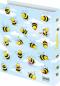 Preview: Zeugnismappe mit pinkgefärbter Gravur / Zeugnisringbuch / "Bienen"