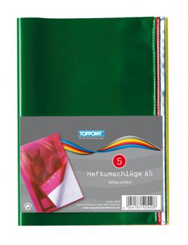 10 (2x 5Stk) Heftumschläge DIN A5 verschiedene Farben