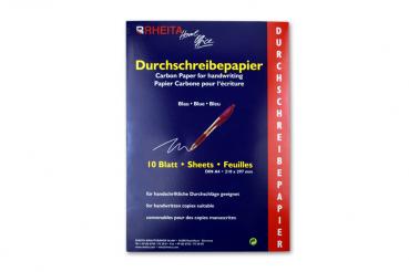 10 Blatt Durchschlagpapier / Blaupapier / DIN A4 in praktischer Mappe