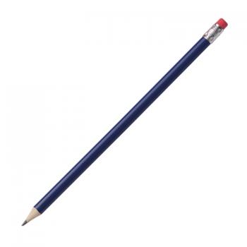 10 Bleistifte mit Radierer - HB / Farbe: lackiert blau - mit Namensgravur