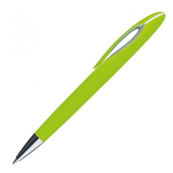 10 Dreh-Kugelschreiber aus Kunststoff / Farbe: apfelgrün