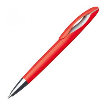 10 Dreh-Kugelschreiber aus Kunststoff / Farbe: rot