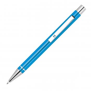 10 Gel-Kugelschreiber mit Gravur / aus Metall / Gelschreiber / Farbe: türkis