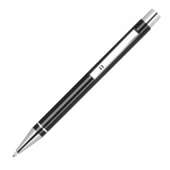 10 Gel-Kugelschreiber mit Namensgravur - aus Metall - Gelschreiber - schwarz