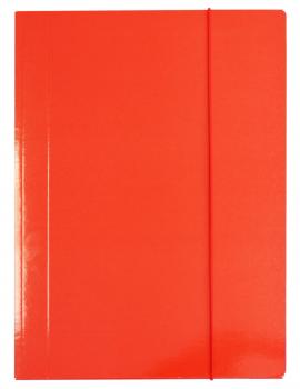 10 Gummizugmappen / Eckspanner / DIN A4 / aus roten Hochglanzkarton