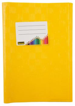 10 Heftumschläge / Hefthüllen DIN A5 / Baststruktur / Farbe: gelb