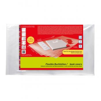 10 Herlitz Buchumschläge / Buchschutzhüllen / Buchhüllen / flexible Größe