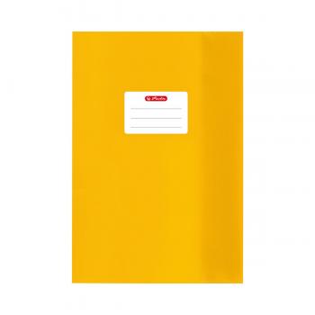 10 Herlitz Heftumschläge / Hefthüllen / DIN A5 / Baststruktur / Farbe: gelb