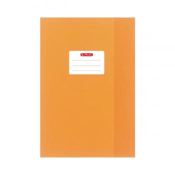 10 Herlitz Heftumschläge / Hefthüllen / DIN A5 / Baststruktur / Farbe: orange