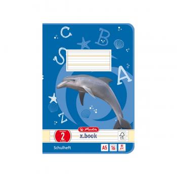 10 Herlitz Schulhefte / DIN A5 / 16 Blatt / Lineatur 02