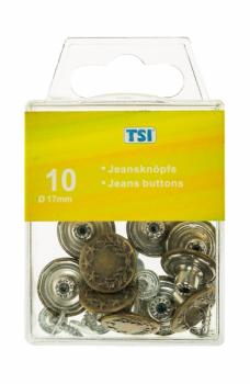 10 Jeansknöpfe / Größe: 17mm