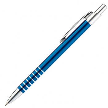 10 Kugelschreiber / aus Metall / Farbe: blau