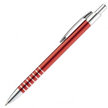 10 Kugelschreiber / aus Metall / Farbe: rot