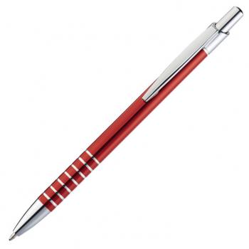 10 Kugelschreiber / aus Metall / Farbe: rot