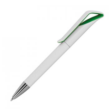 10 Kugelschreiber / Farbe: weiß-grün