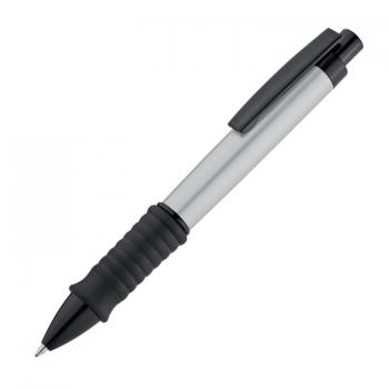 10 Kugelschreiber aus Aluminium / Farbe: metallic grau/silbergrau