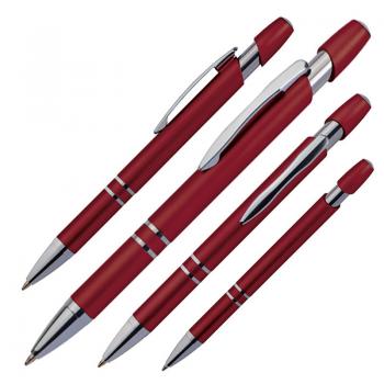 10 Kugelschreiber aus Kunststoff / Farbe: rot