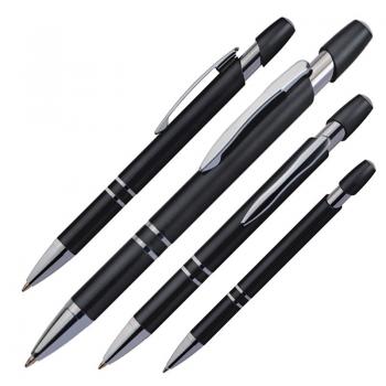 10 Kugelschreiber aus Kunststoff / Farbe: schwarz