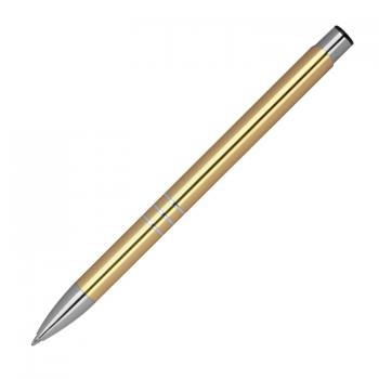 10 Kugelschreiber aus Metall mit beidseitige Gravur / Farbe: gold
