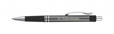 10 Kugelschreiber aus Metall mit Gravur / Farbe: anthrazit