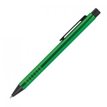 10 Kugelschreiber aus Metall mit Gravur / Farbe: grün