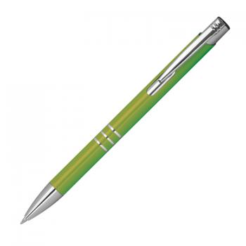 10 Kugelschreiber aus Metall mit Gravur / Farbe: hellgrün