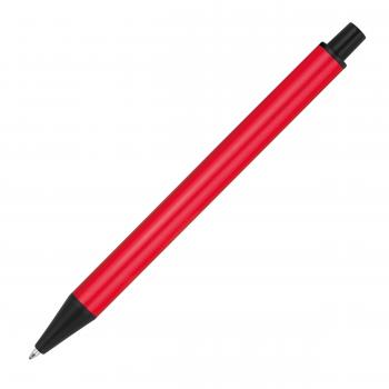 10 Kugelschreiber aus Metall mit Gravur / Farbe: metallic rot