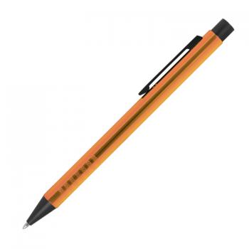 10 Kugelschreiber aus Metall mit Gravur / Farbe: orange
