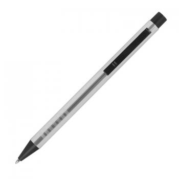 10 Kugelschreiber aus Metall mit Gravur / Farbe: weiß