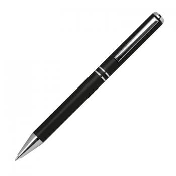 10 Kugelschreiber aus Metall mit Gravur / mit speziellem Clip / Farbe: schwarz