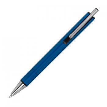 10 Kugelschreiber aus Metall mit Namensgravur - mit extravagantem Clip - blau