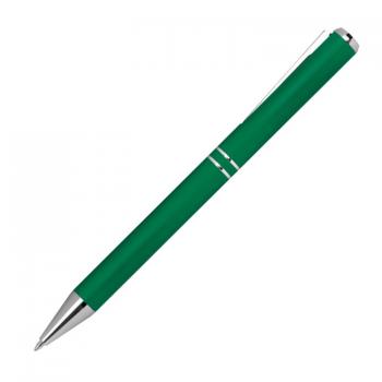 10 Kugelschreiber aus Metall mit Namensgravur -mit speziellem Clip - Farbe: grün