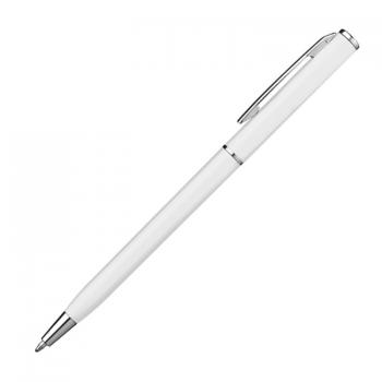10 Kugelschreiber mit Gravur / "Slim Line" / Farbe: weiß