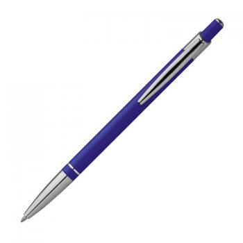 10 Kugelschreiber mit Gravur / aus Metall / slimline / Kugelschreiberfarbe: blau