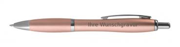10 Kugelschreiber mit Gravur / Metallic-Farbe / Farbe: metallic rose'