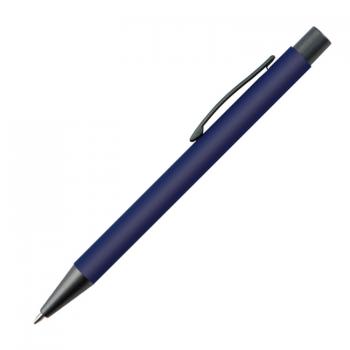 10 Kugelschreiber mit Gravur / mit Clip aus Metall / Farbe: dunkelblau