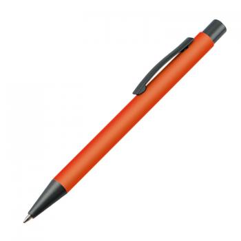 10 Kugelschreiber mit Gravur / mit Clip aus Metall / Farbe: orange